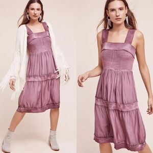 Anthropologie Silk & Sweater Midi Dress Small
